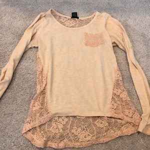 Pink lace top
